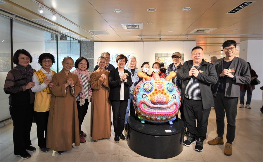 喜迎金龍開春 佛光山福山寺首檔藝術聯展開幕