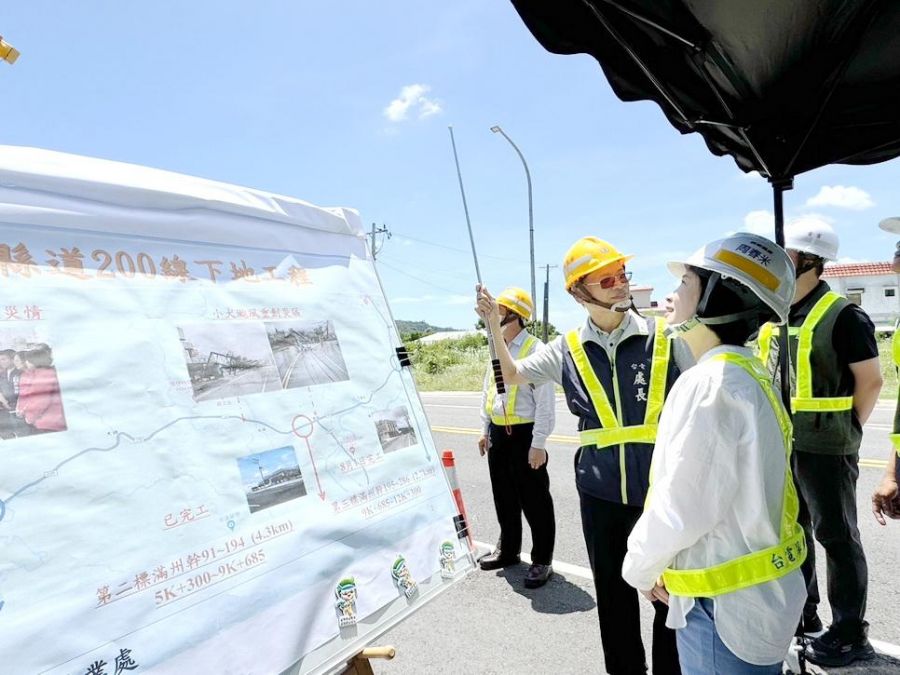 屏東縣府及台電共同合作　滿州鄉200縣道桿線地下化工程完工